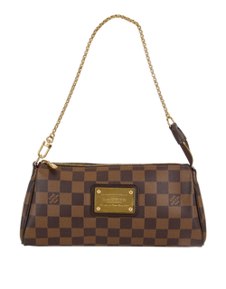 Eva Shoulder Bag, Damier Ebene, Leather, E, 3*